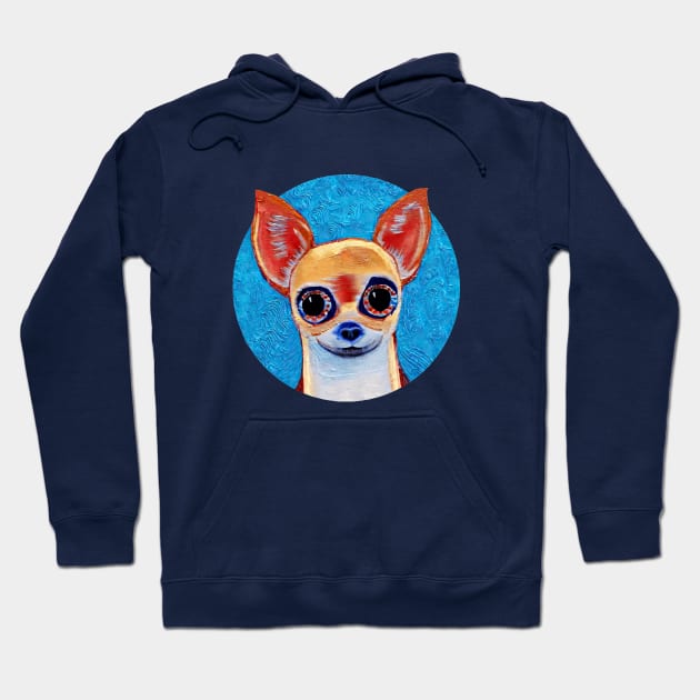 Mexican Chihuahua Folk Painting Hoodie by SubtleSplit